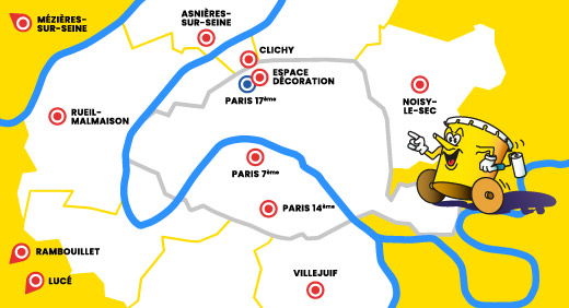 Carte de nos Agences Heulin Color